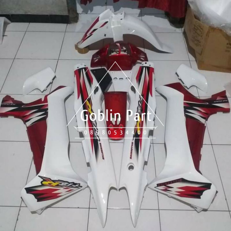 Cover Body Fullset Halus Fizr F1zr Millenium Putih Merah Maroon Cover Body Yamaha Fizr F1zr