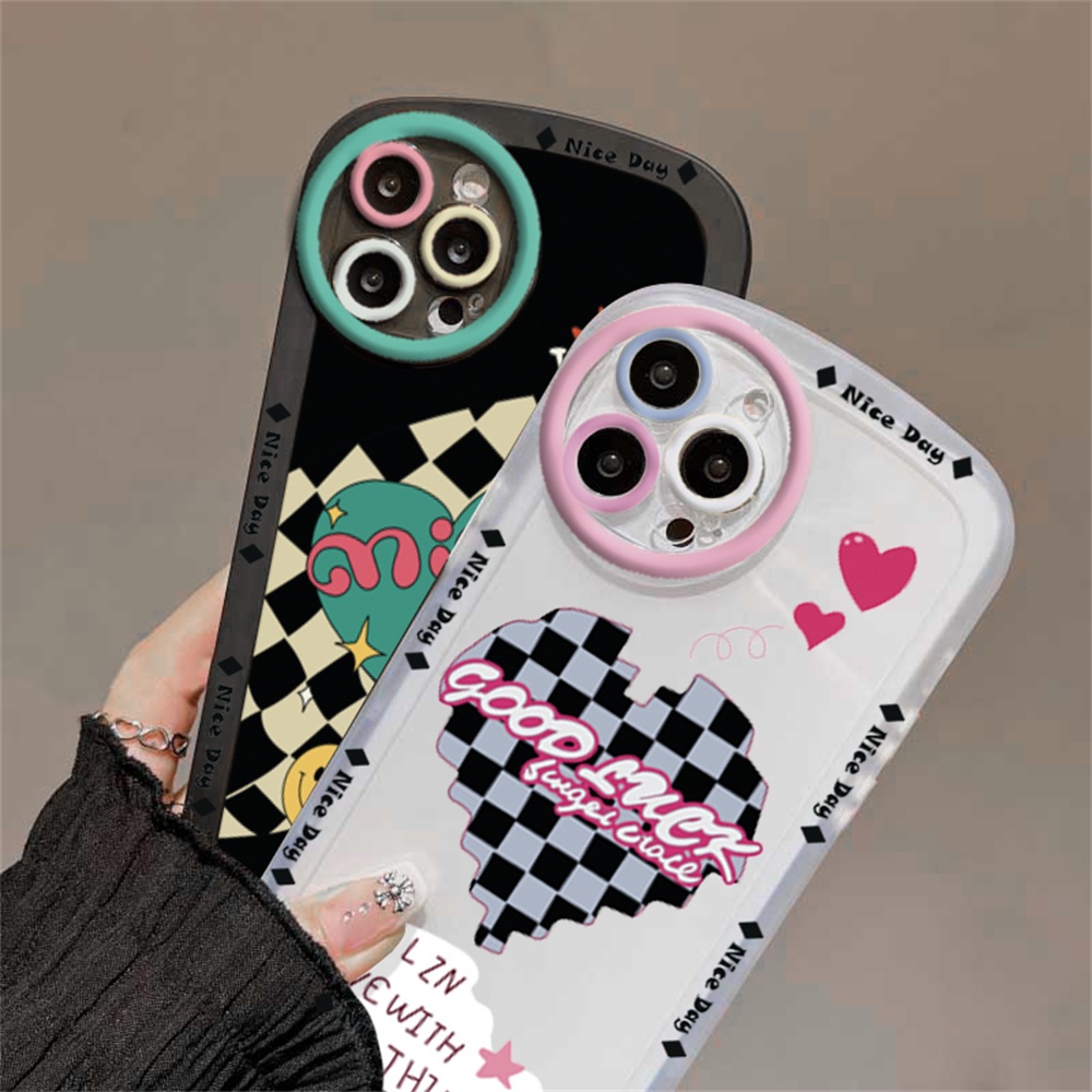 Realme 10 4G RealmeC35 C33 C21Y C25Y Realme5 5i 6i C3 C21 C11 2021 C25 C15 C12 C2 C3 C1 Narzo 50A Prime Shockproof Graffiti Nice Day Love Heart Soft Clear Couple Phone Case BY