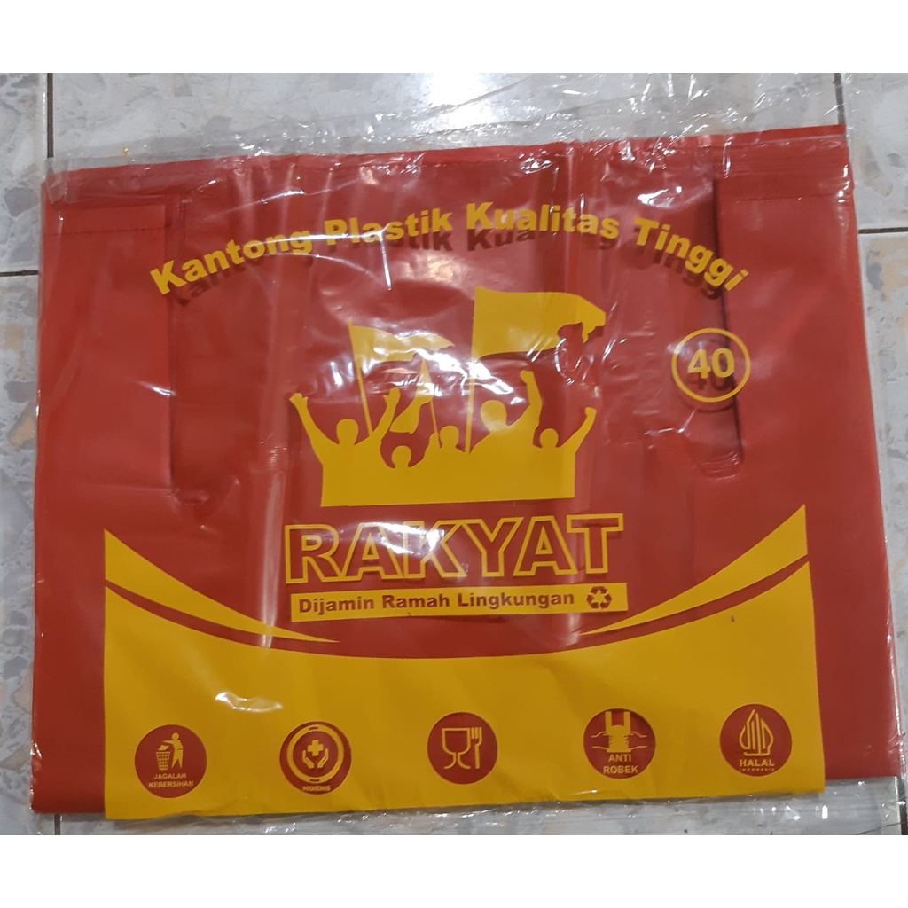 Kantong Plastik Kresek Merah Berat 400gr Ukuran 17 24 28 35 40 Bahan HDPE