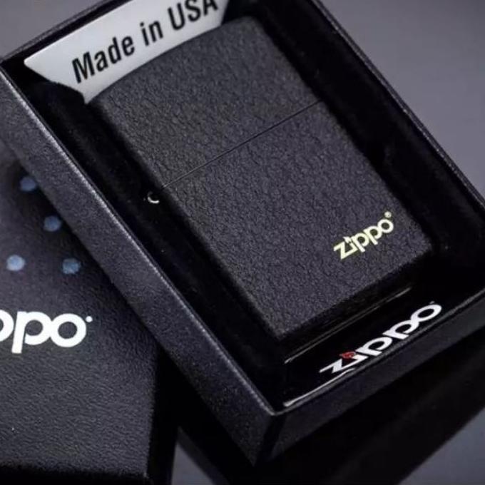 ™ KOREK API ZIPO/JIPO HITAM KASAR / BLACK CRACKLE GRADE ORIGINAL ➦