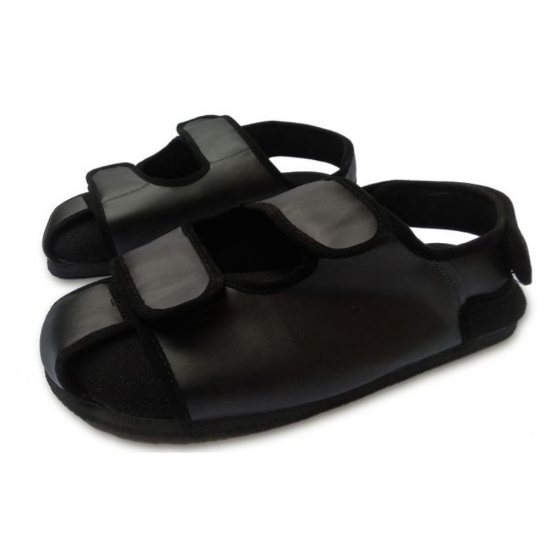 sandal diabetes super empuk/sandal kesehatan berkwalitas HITAM