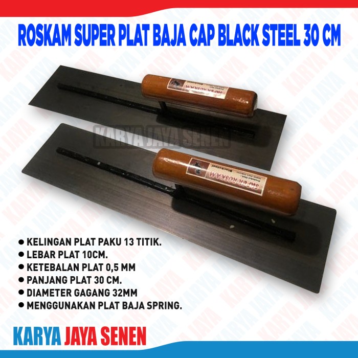 Roskam Raskam super plat baja BLACK STEEL 30 cm - toko kami sedia roskam acian stainless t baja kayu