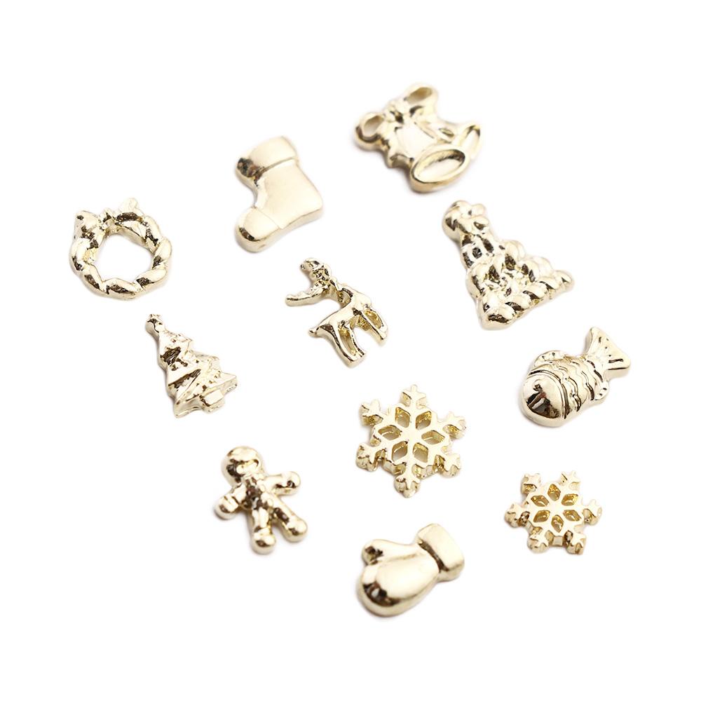 Mxbeauty Christmas Nail Art Dekorasi Fashion Rusa Jepang Pohon Natal Hiasan Kuku Perhiasan Kuku 3D