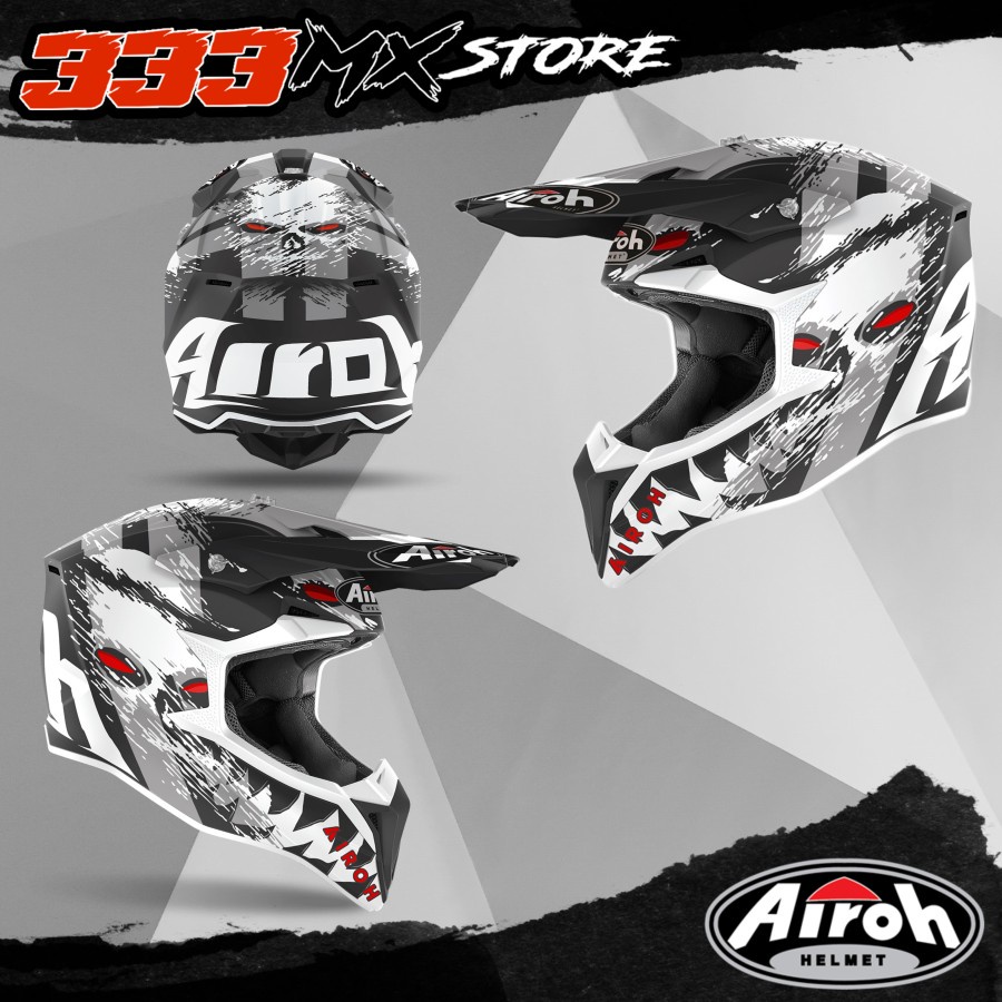 HELM AIROH WRAAP DEMON MATT 2023 HELM CROSS AIROH WRAAP 2023 DEMON