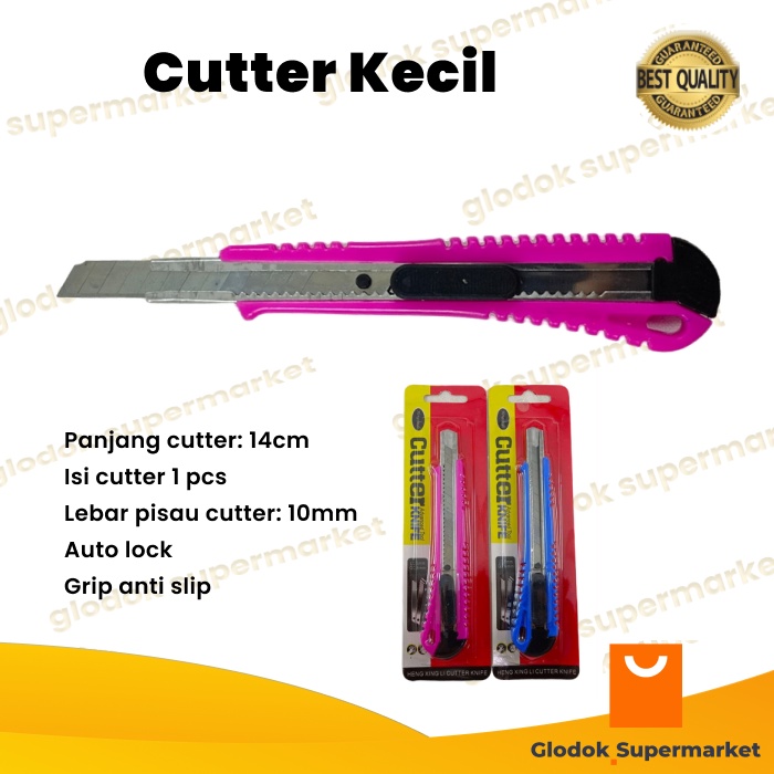 Cutter Kecil Gagang Plastik Kater Pisau Knife Hengxingli