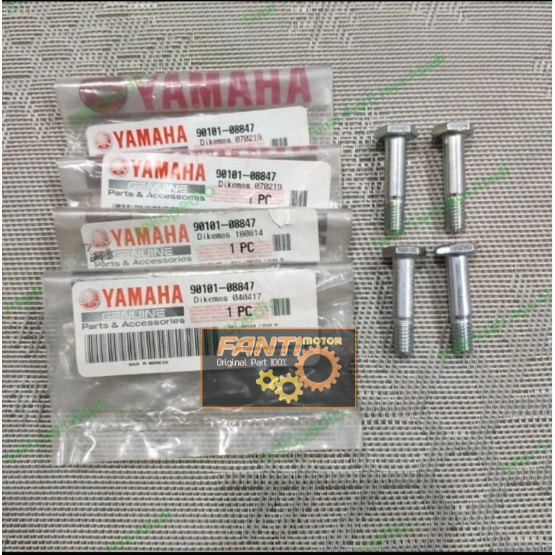 BOLT 90101-08847 4PCS GEAR GIR BELAKANG JUPITER Z1 PART ORIGINAL YAMAHA