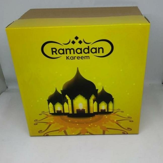 Box Kardus Kotak Paket Kemasan Hampers Lebaran Idul Fitri Ukuran 22 cm