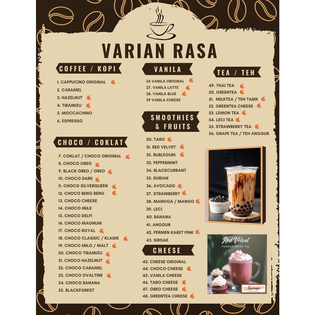 SERBUK TEH ANEKA RASA FREZZO POWDER | THAI TEA | GREENTEA | LEMON TEA | STRAWBERRY TEA | LECI TEA | GRAPE TEA | POWDER DRINK | BUBUK MINUMAN KEKINIAN | BEST SELLER | TEH ANEKA RASA