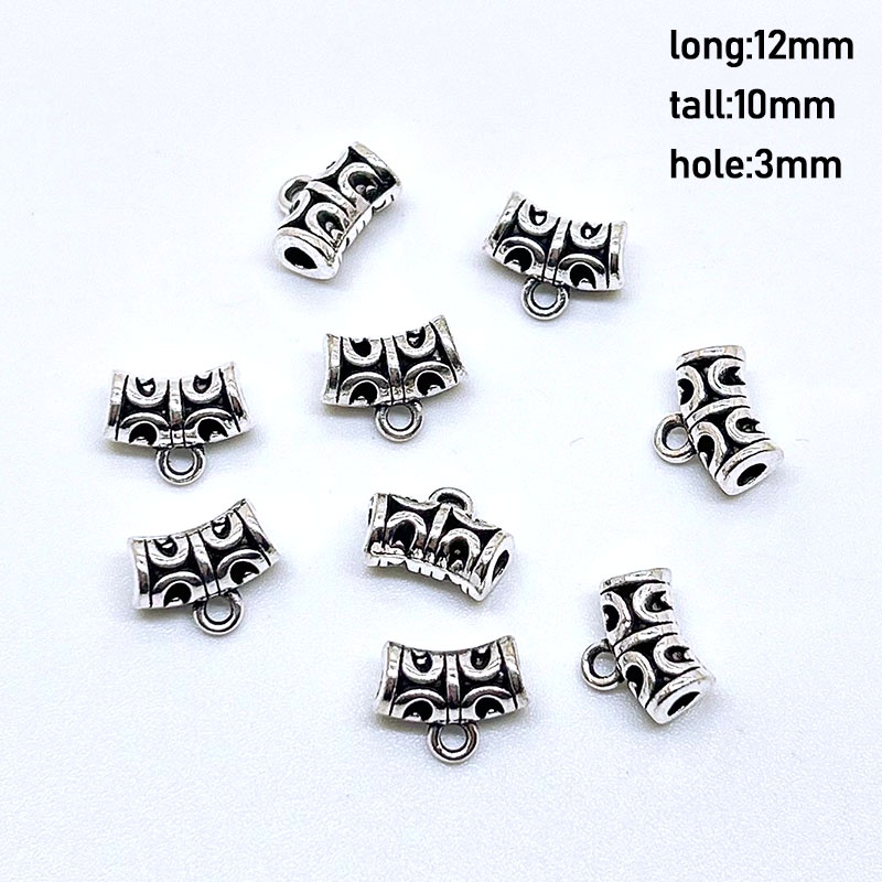 20pcs Zinc Three-way Bead DIY Manik-Manik Konektor Logam Lubang Besar Cocok Untuk Membuat Charm Gelang Kalung Liontin