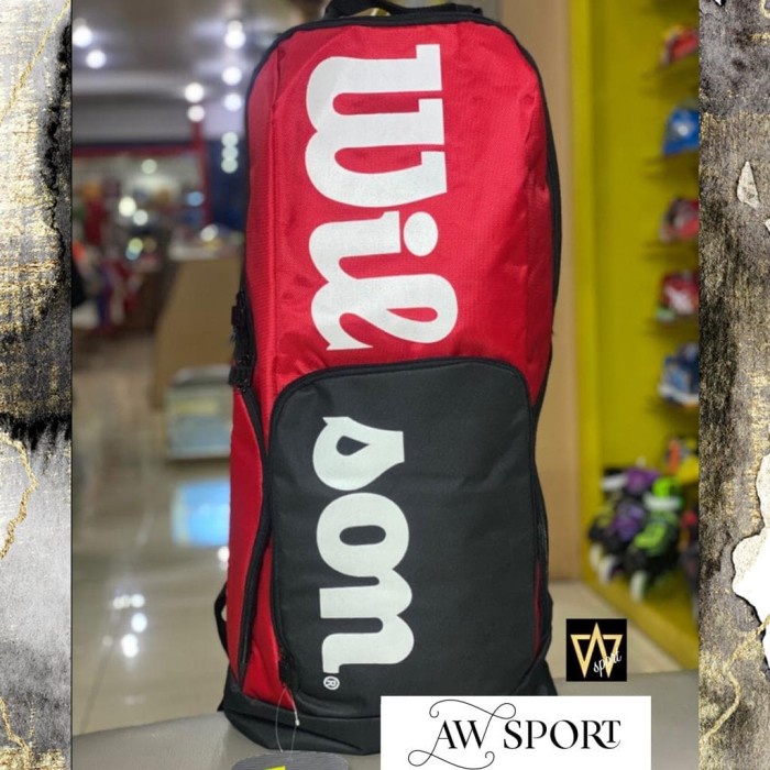%$%$%$%$] Tas Raket Tenis Wilson/tas ransel/Backpack/Tas Tenis/Tas Wilson Merah