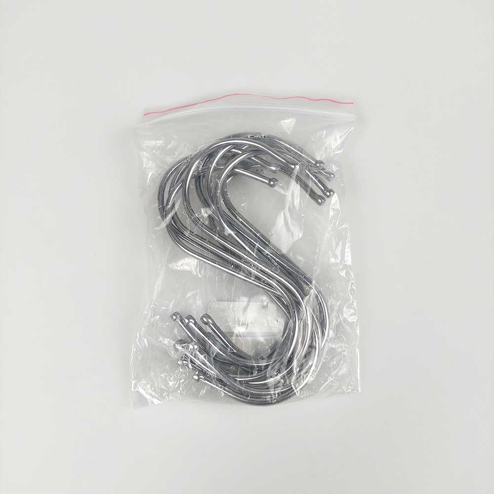 (BISA COD) FTIHSHP Hanger Gantungan S Type Hook Stainless Steel 10 PCS - M127