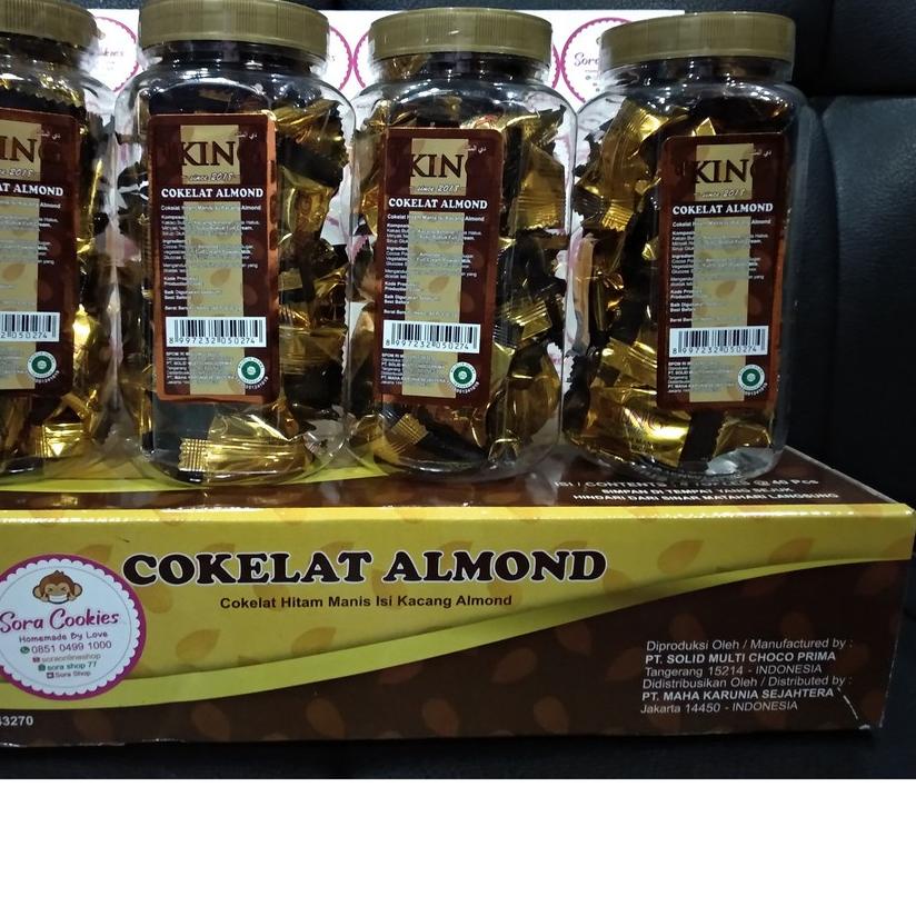 

℮ 1 Dus (Isi 4 toples) Coklat Almond d' KING ➸