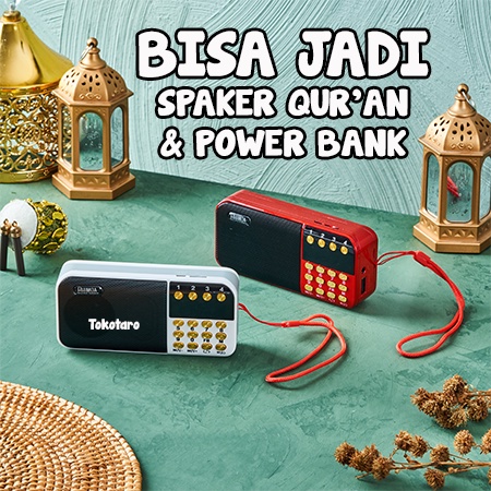 Speaker Al-Qur;an 30 Juz Bisa powerbank Speker Ngaji Murottal Rhimoa Traveller Ori Spiker Tahfidz Anak COD