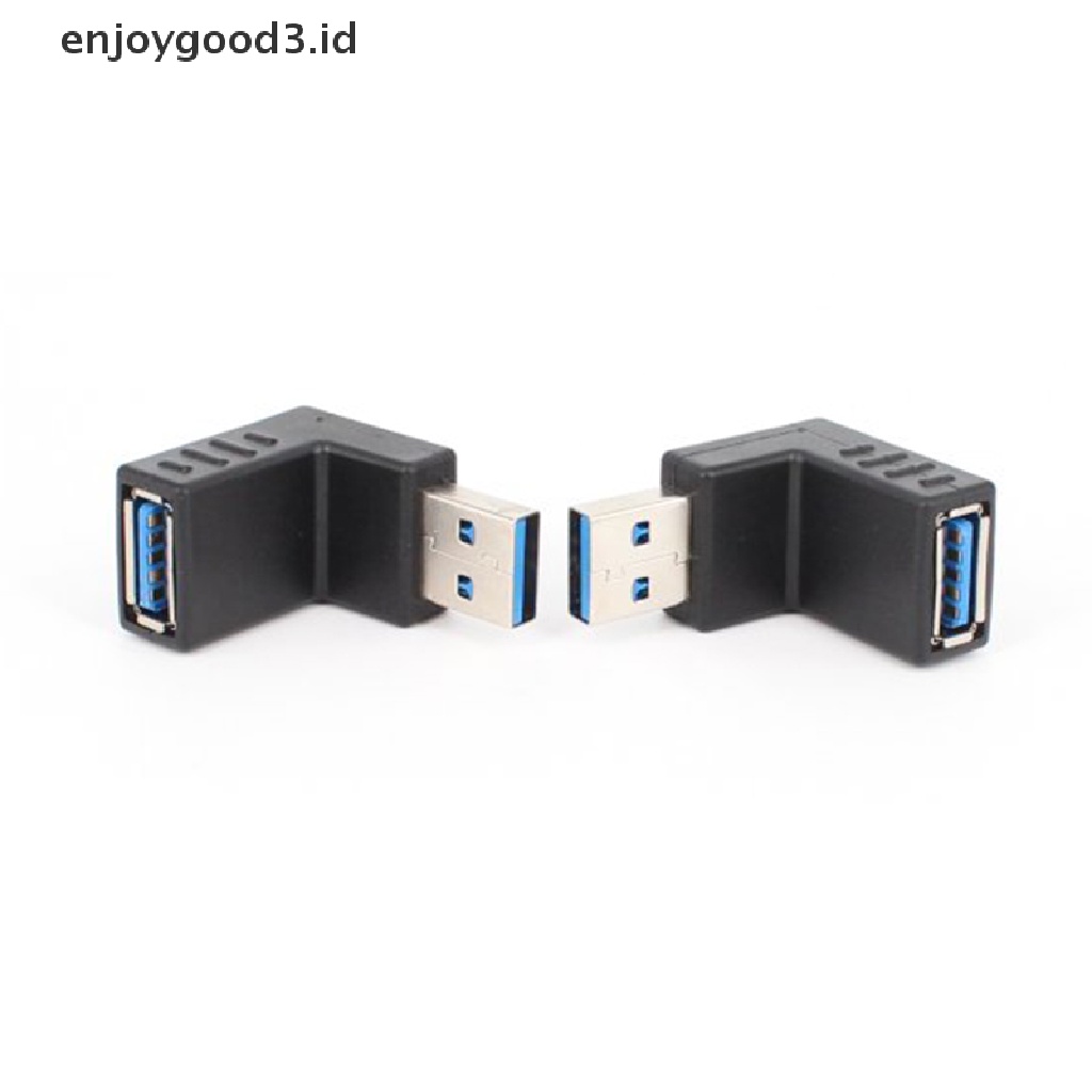 【 Rready Stock 】 USB 3.0 Adapter Left / Up / Down / Right Angle 90 Degree Extension Cable Usb Male To Usb Female Adapter Cord USB Cables Extension Adapter （ ID ）