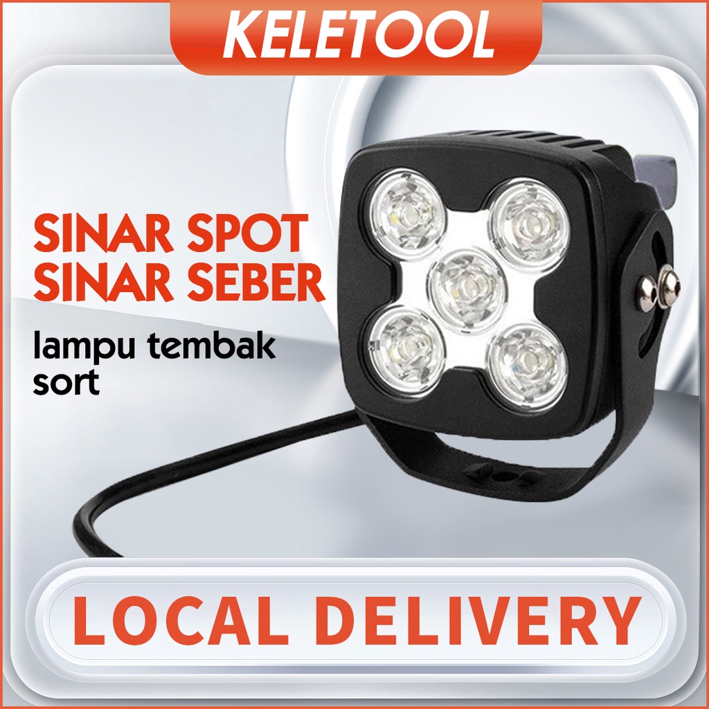 Lampu Tembak Sorot Truk Off Road 5 inci Persegi 50W Lampu Kerja Led Led Spotlight Off Road Fog Lamp 