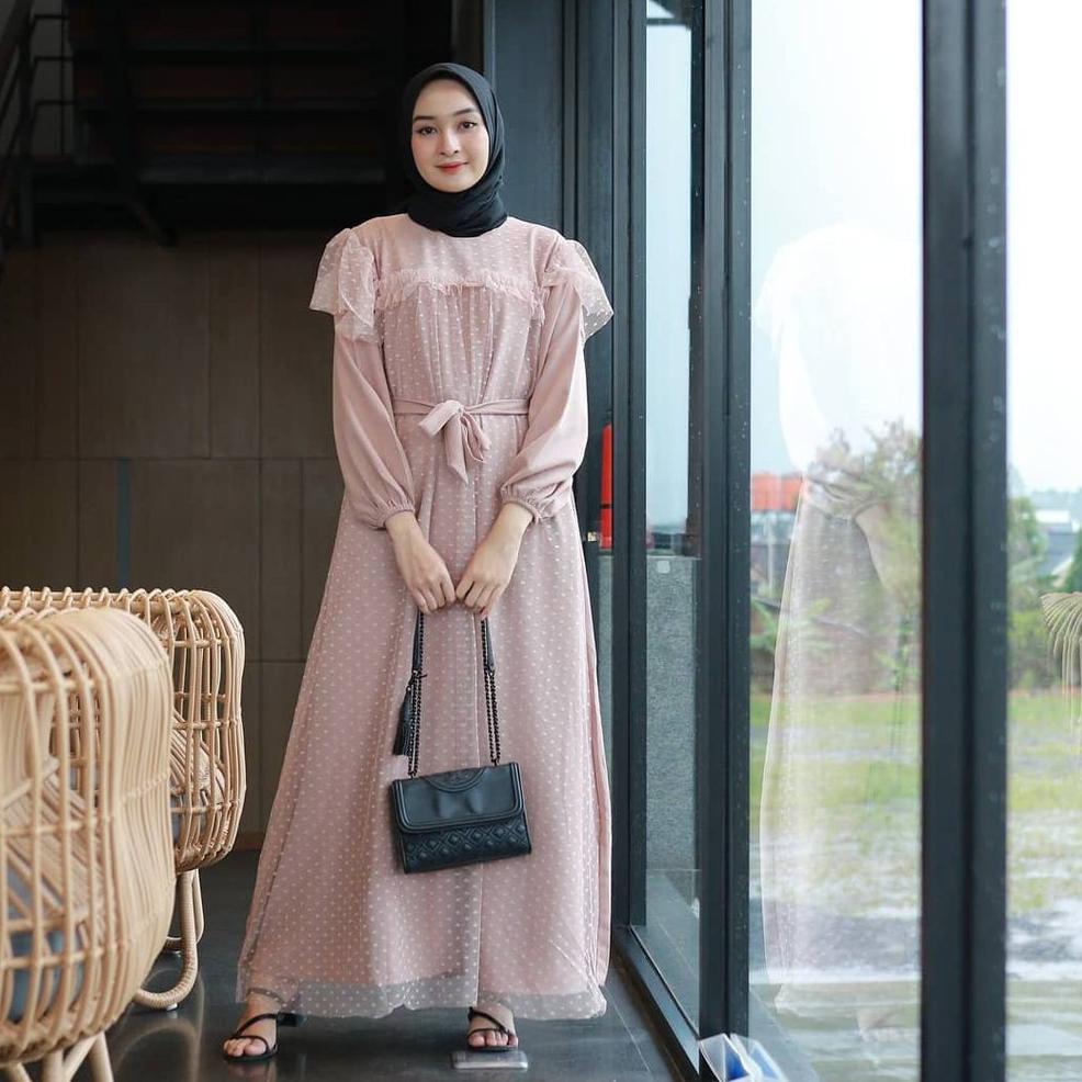 BIG SALE MIRA DRESS TILE - BRUKAT PARTY GAMIS MAXY REMAJA BROKAT IMPORT WANITA MUSLIM KONDANGAN PREM