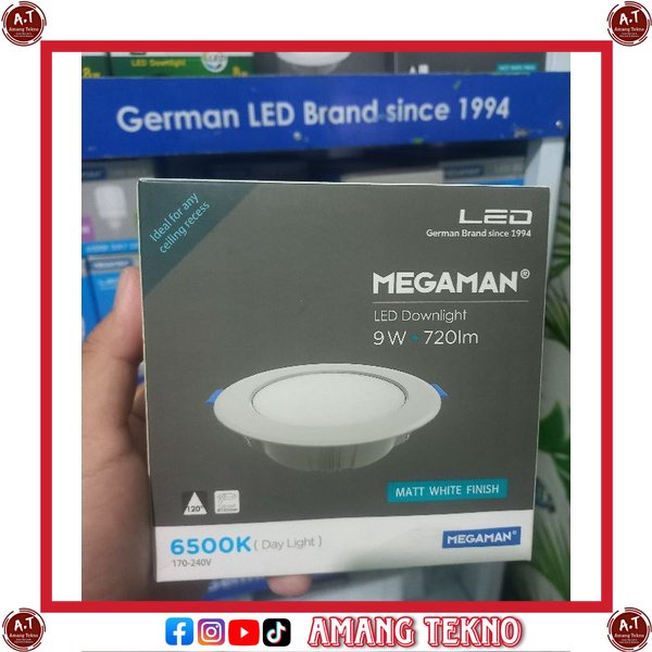 LAMPU LED DOWNLIGHT MEGAMAN 5W-24W