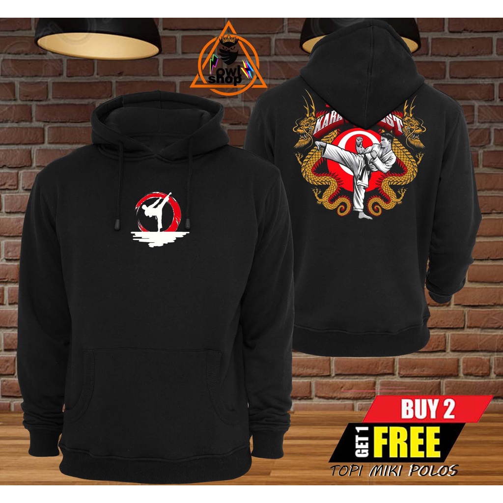 Jaket Sweater Hoodie KARATE Keren Pria & Wanita