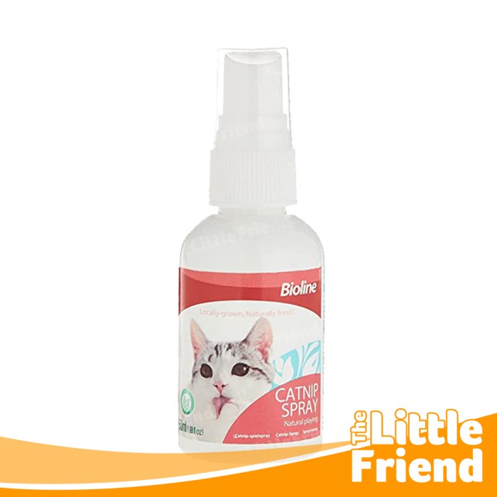 Catnip Spray Bioline Pelatih Kucing 50ml Menambah Daya Tarik Bermain