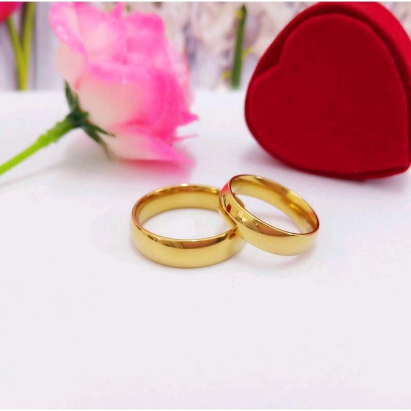 COD BOS KU!! cincin titanium pria wanita cincin titanium di jamin 100% anti karat tidak mudah luntur