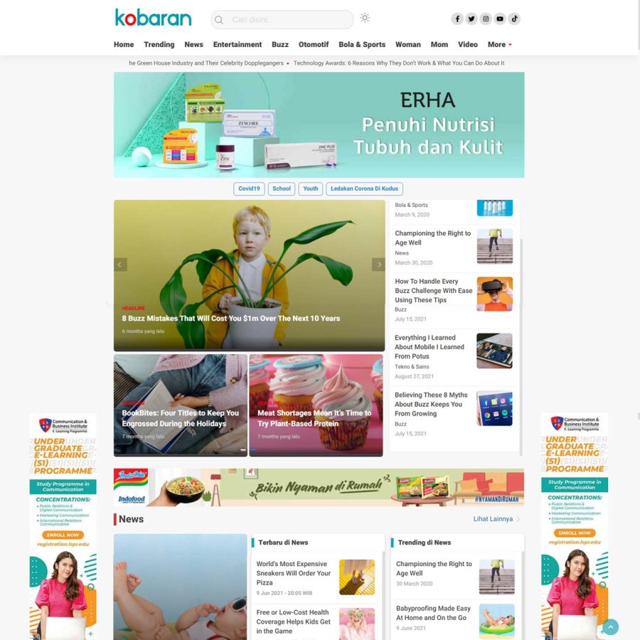 Kobaran Wordpress Theme Berita Mirip Kumparan