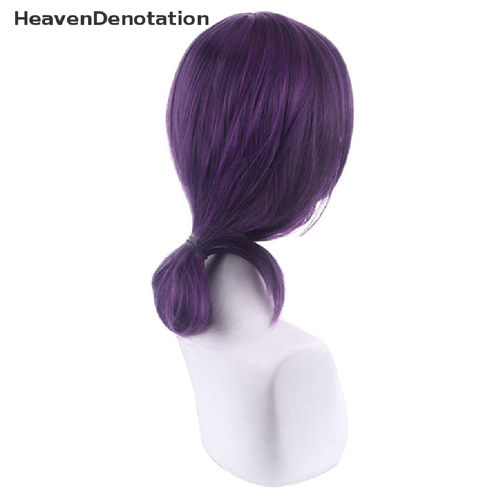 [HeavenDenotation] Chain Man Reze Cosplay Wig Ungu Ponytail Rambut Sintetis Wig Alat Peraga Cosplay HDV