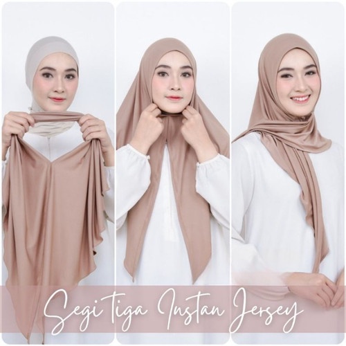 Jilbab Segitiga Instant Jersey Pad Premium