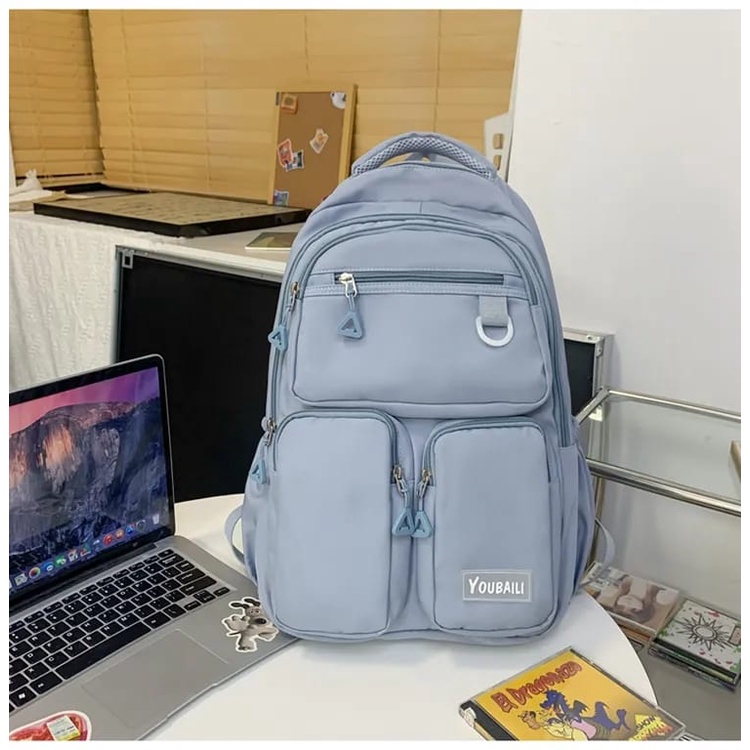 [COD] Tas Ransel Sekolah Fashion Premium Korean Style Backpack Murah Tas Laptop 14&quot; Ransel Sekolah Anak Remaja Gadis SD SMP SMA Kasual