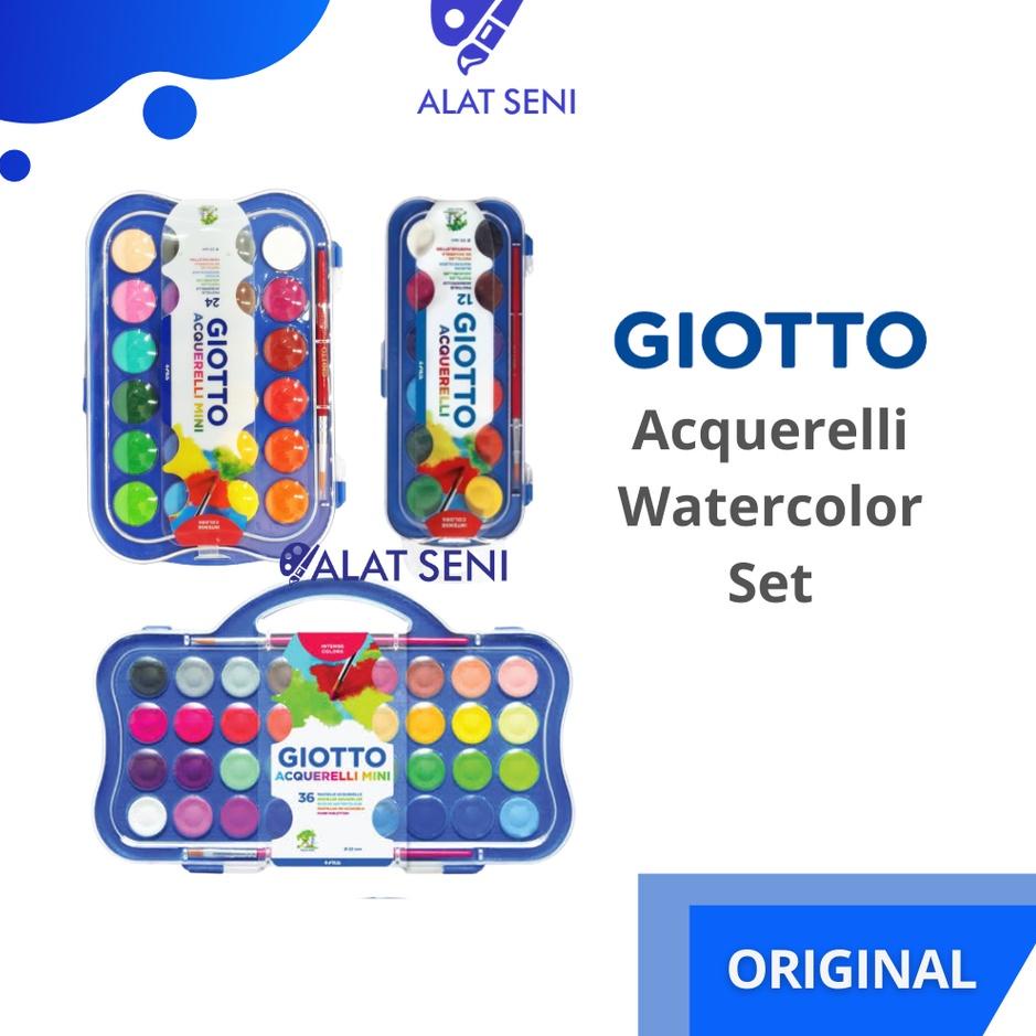 

Spesial Promo Giotto Acquerelli Mini Set 12 ,24 ,36 Warna - Watercolor Cake - Cat Air - Giotto