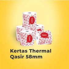 Kertas Thermal 58x30mm 10 Roll/ Paper Thermal 58mm (Watermark Qasir)