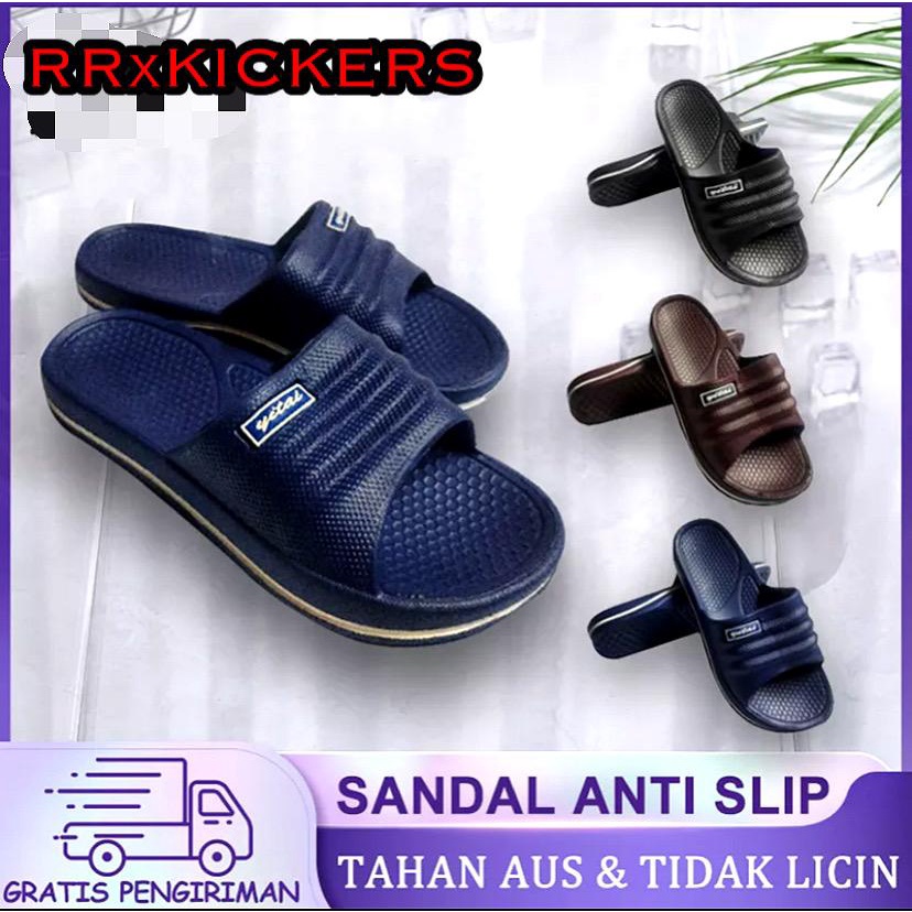 [ BEST SELLER ] Sendal Slop Pria Terlaris karet / sendal cowok santai / sendal laki laki YITAI