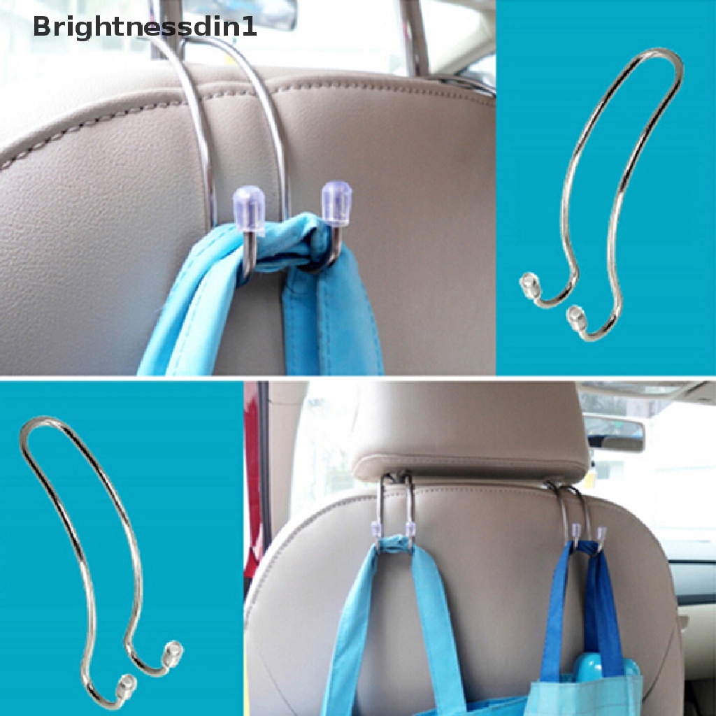 [Brightnessdin1] 2pcs Pengait Jas Kursi Mobil Dompet Tas Belanja Gantungan Organizer Holder Aksesoris Butik
