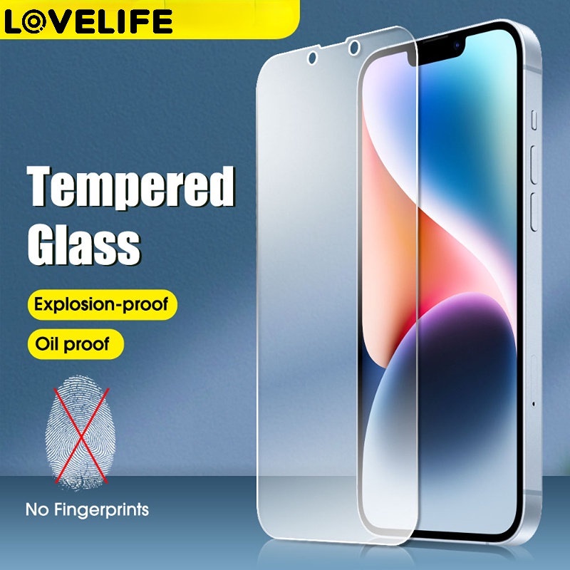 IPHONE Film Pelindung Depan Anti Sidik Jari Mudah Bersih Film Telepon Cakupan Penuh Perlindungan Layar Aksesoris Ponsel Film Tempered Buram Kompatibel Dengan Seri Iphone14