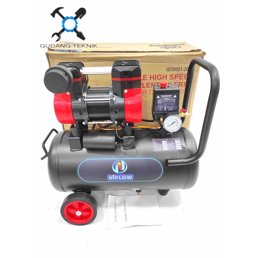 Kompresor Angin OILESS SYW1.3HP-40L HIFLOW / Air Compressor Udara Tanpa Oli SYW 1,3 HP 40 Liter HIFLOW