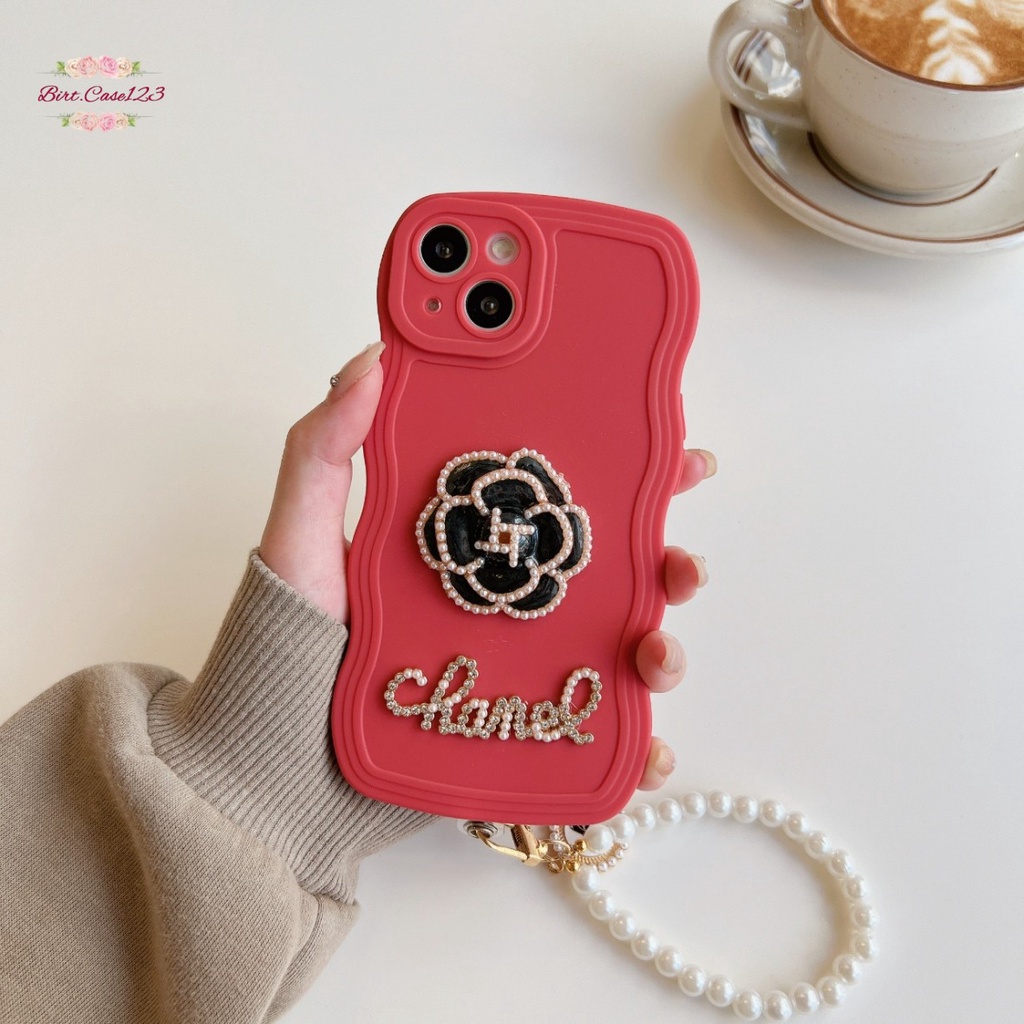 GC13 SOFTCASE WAVY FLOWER 3D LANYARD FOR XIAOMI REDMI A1 PLUS 4A 4X 5A 6 6A 8 8A 9 9A 9C 10A 9T 10 10C POCO M3 M4 M5 PRO NOTE 4 4X 5 5A PRIME 7 8 9 10 11 12 PRO BC7118