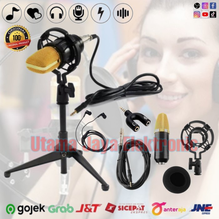 Paket Smule Mic BM700 Stand Meja Mikrofon Kondenser Terbaik
