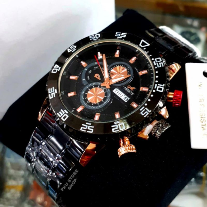 Jam Tangan Pria Mirete EDITION Original Tahan Air Free Box | Tanggal Hari Aktif | Jam Tangan Kasual Pria Analog Mewah Elegan Sporty | Jam Tangan Pria Import Berkualitas Murah COD Realpick Sesuai Foto