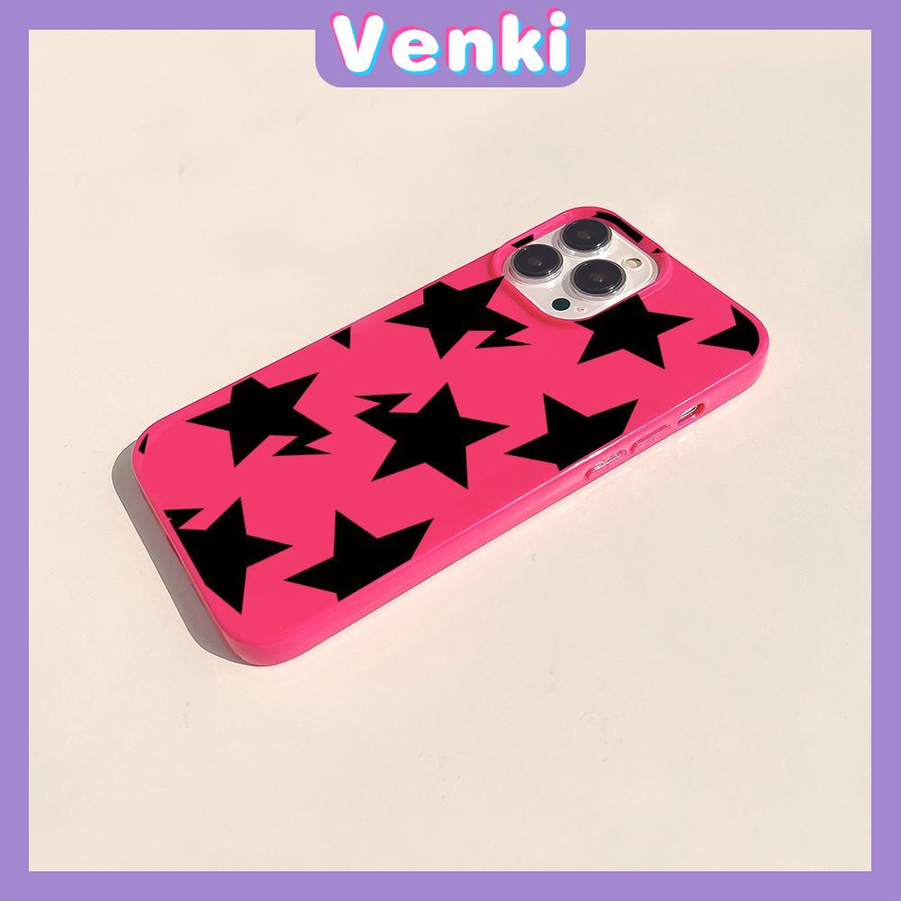 iPhone Case Soft TPU Glossy Pink Candy Case Black Star Camera Protection Shockproof For iPhone 14 13 12 11 Pro Max 7 8 Plus X XR