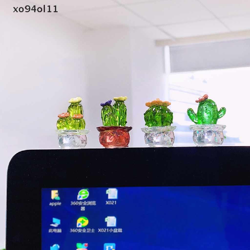 Xo Patung Kaktus Ornamen Hiasan Desktop Tanaman Miniatur Lucu Untuk Dekorasi Rumah OL