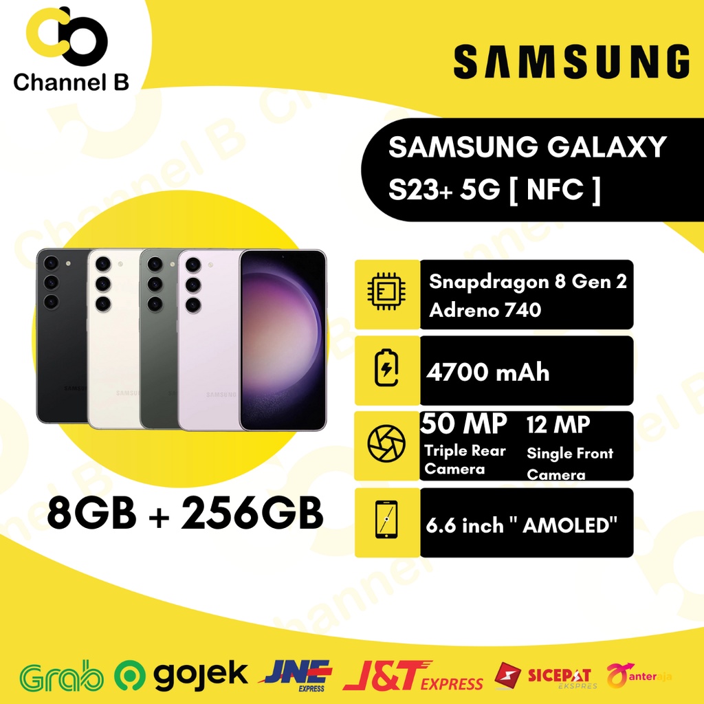 Samsung Galaxy S23+ 5G [NFC] - Smartphone ( RAM 8GB + 256GB ) - Garansi Resmi