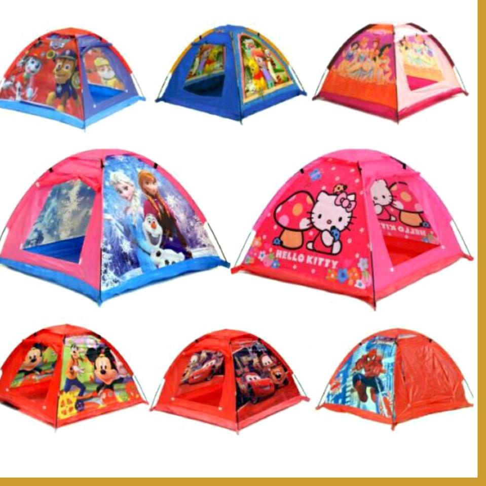 ❉ Tenda Anak Tenda Mainan Anak Karakter Motif Hello Kitty Frozen Spiderman Tenda Camping Indoor Outd