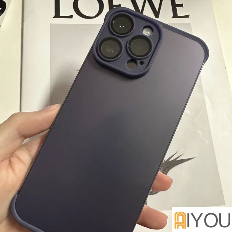 Borderless corner pad Perlindungan Lensa Phone Case Untuk 12 13 14 Pro Max14 13 12 Pro Empat Sudut Jatuh Perlindungan corner pad Cover
