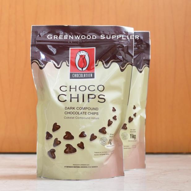 

֍ Tulip Dark Compound Chocolate Chips / Tulip Choco Chips 1KG ♔