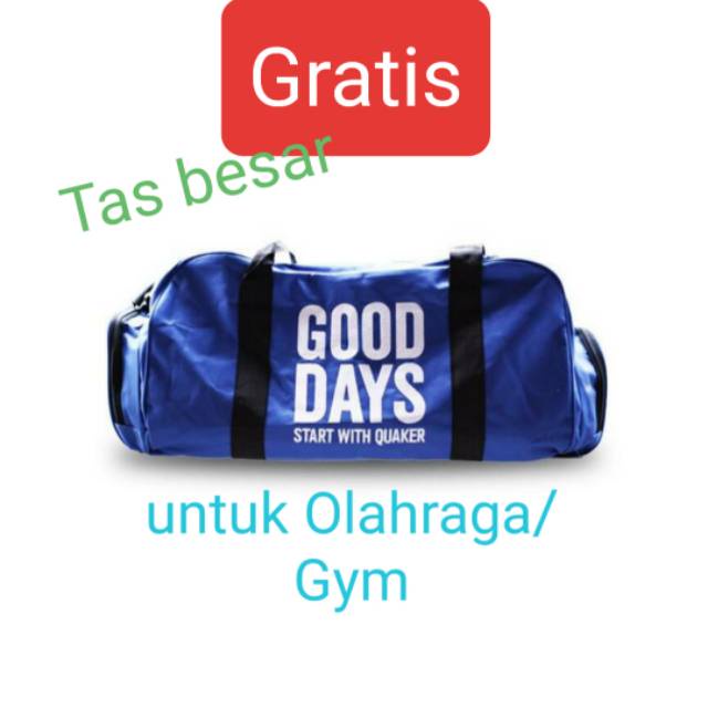 

✨NEW✨ -Quaker Oat Instant Oatmeal Sereal 1200 gram 1,2 Kg FREE TAS Olah raga GYM- 1.1.23