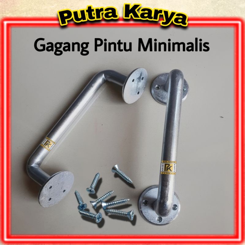 Handel Gagang Pintu Besi As Tekuk 15mm, Ornamen Pagar Berkualitas