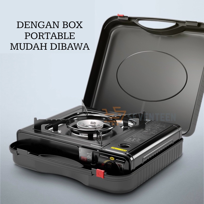 SEVENTEEN KOMPOR GAS PORTABLE 2IN1 SNI OMICKO 1 TUNGKU KOMPOR PORTABLE MINI SET KOPER DAN CONECTOR LPG TABUNG GAS GAS STOVE PORTABLE