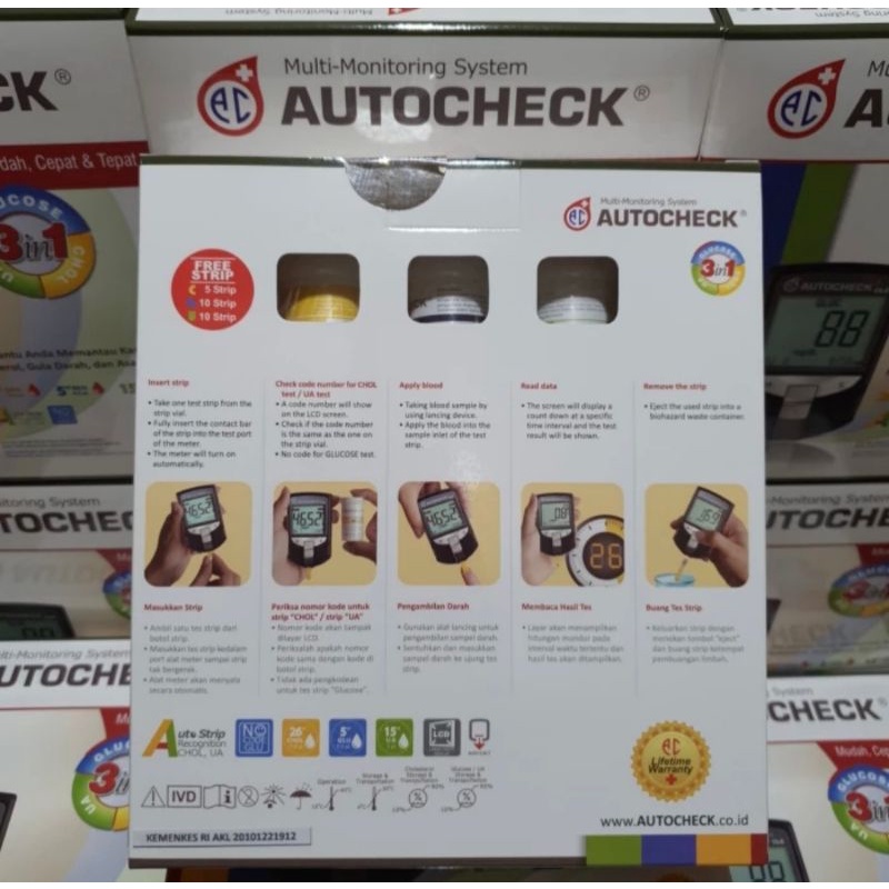 Alat AUTOCHECK GCU 3 in 1 ( Gula, Kolesterol, Asam Urat )