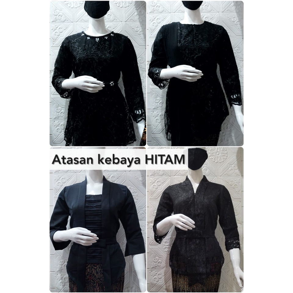 ATASAN KEBAYA HITAM FREE MASKER