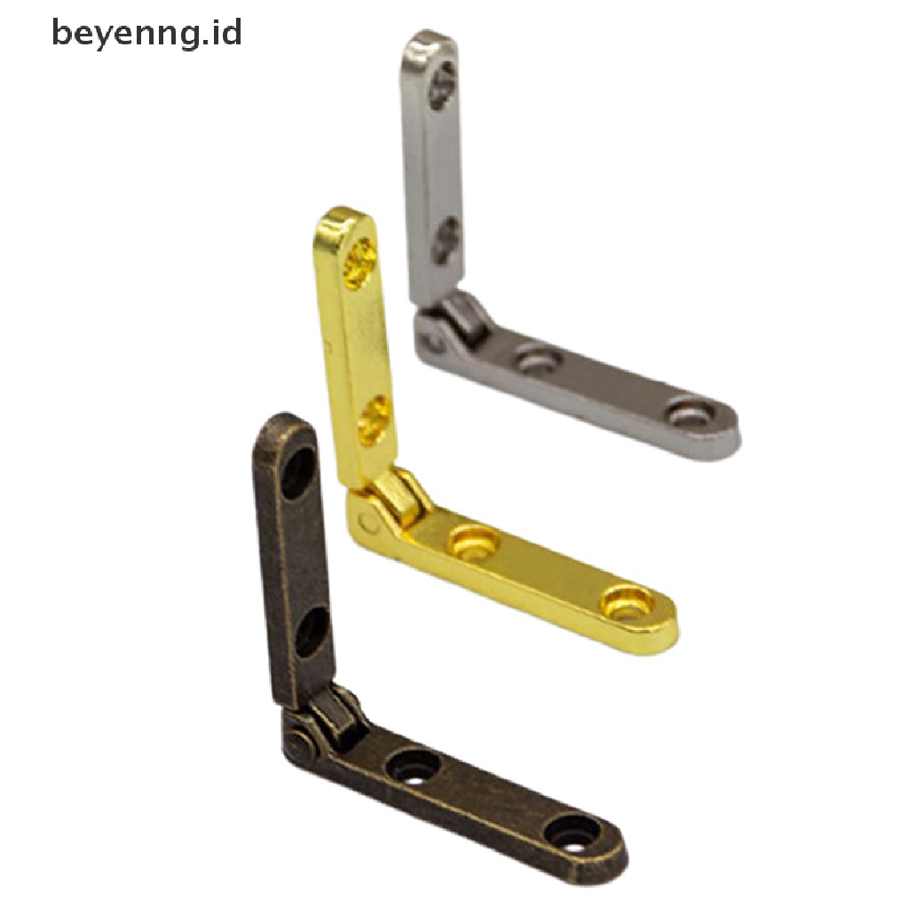 Beyen 10PC 30X30mm Engsel Furniture Kecil Zinc alloy 90derajat Tujuh Huruf Spring Hinges Untuk Kotak Perhiasan Kabinet Fitgs Hardware ID