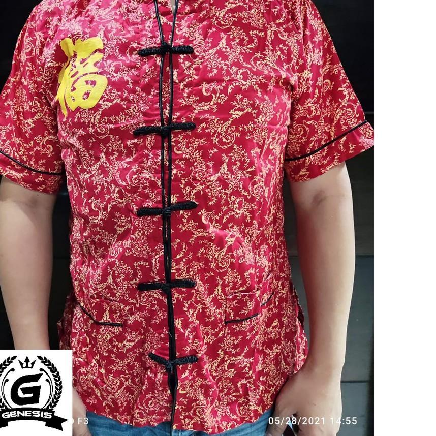 ☟ Cheongsam Atasan Pria Kemeja Size S sampai 4XL (ADA DUA KANTONG) ➻